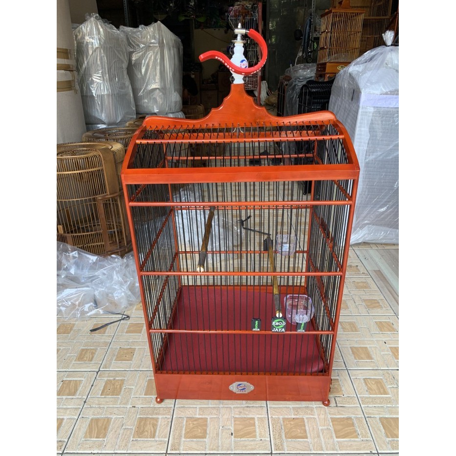 SANGKAR KANDANG BURUNG KOTAK EBOD JAYA COKLAT NO 2 KODE 747