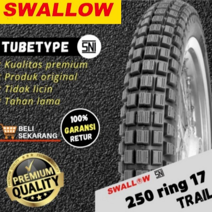 Ban Ori Sni Swallow Motif Trail/Tahu Size 70/90(250)-17 Non Tubless