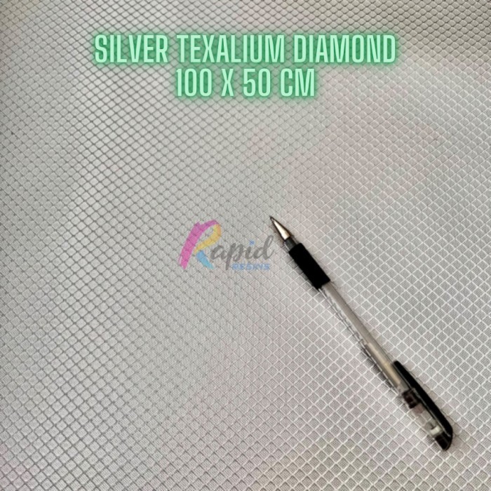 TERBARU - Murah Bahan Kain Serat Serat Carbon Kevlar Silver Texalium Fabric