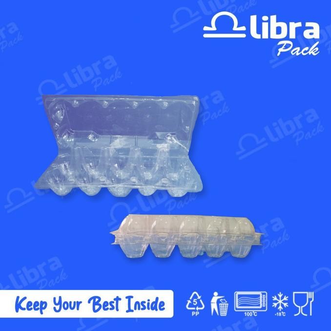 

READY MIKA TRAY TELUR AYAM OMEGA KANCING ISI 10 / KEMASAN TELUR 50PCS