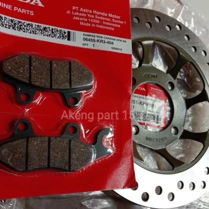 Ori - Piringan/cakram depan+kampas rem honda/supra x 125/karisma/revo lama/s