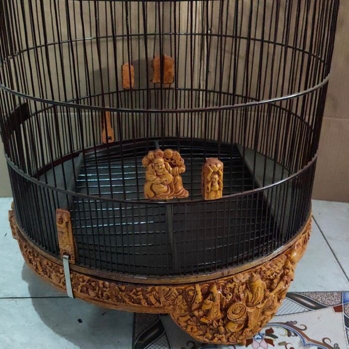 Sale Terbatas Sangkar Murai Fiber Ukir Coklat No 1 [Grab Gojek Only] Aman