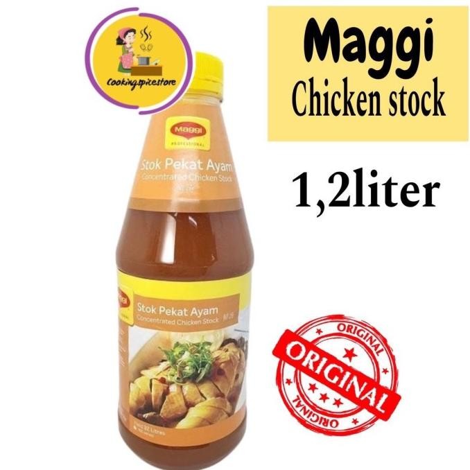

READY MAGGI CONCENTRATED CHICKEN STOCK (STOK PEKAT AYAM) 1,2KG / KALDU AYAM SOUP INSTAN KUAH MSG MASAKAN