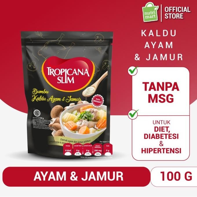 

READY FREE GIFT - TROPICANA SLIM BUMBU KALDU AYAM DAN JAMUR 100 GRAM - LEBIH RENDAH GARAM DAN TANPA MSG