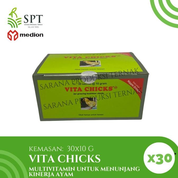 

READY MEDION VITA CHICKS 30X10 G VITAMIN AYAM 1 BOX DUS