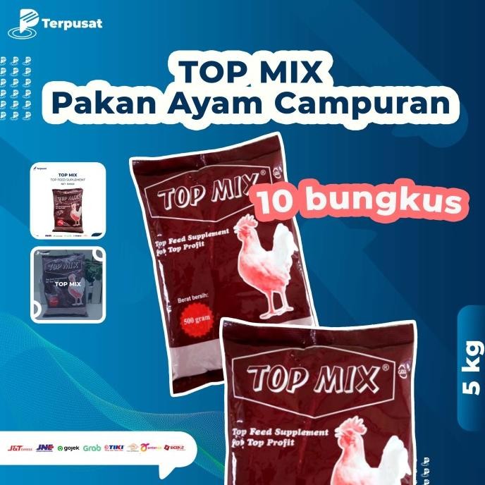 

READY PER 10 BUNGKUS TOP MIX CAMPURAN PAKAN AYAM