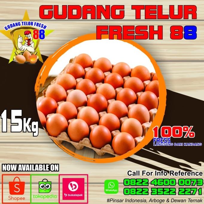 

READY TELUR AYAM NEGERI PER 1PETI/15KG (WAJIB GOJEK/GRAB / KAMI ANTAR FREE)