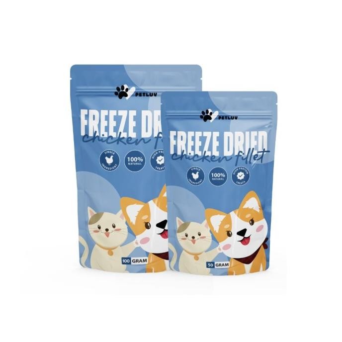 

READY PETLUV CHICKEN FILLET FREEZE DRIED / AYAM UNTUK ANJING KUCING