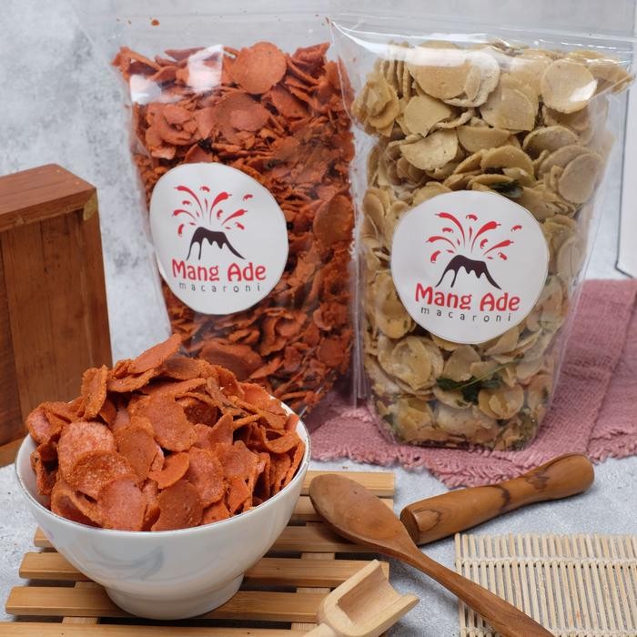

TERBAIK Kripik Sosreng Sosis Goreng MangAde Kemasan Besar 500 gram Pedas Merah Food Lada Keripik