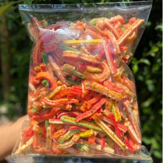 

TERPERCAYA Kerupuk Jaat As Beton Pedas Daun Jeruk 500gr - Snacks Makanan - Food Kering Camilan