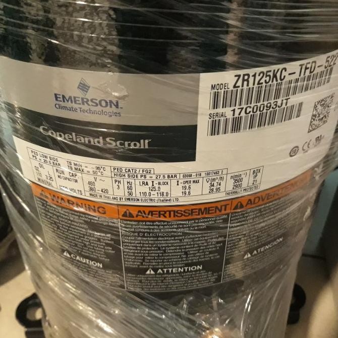 Promo Compressor Copeland Scroll 10Pk Zr125Kc-Tfd-522