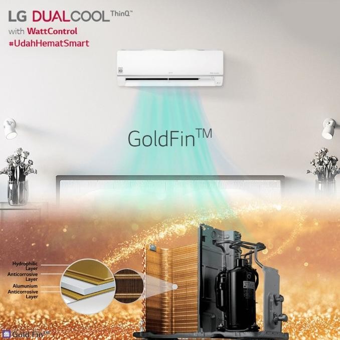 Grosir Lg Ac Dual Cool Inverter Wall Mounted Split 1/2 Pk