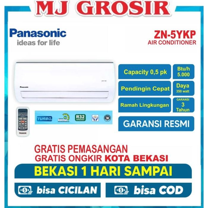 Grosir Panasonic Cs-Zn 05 Wkp 0.5 Pk 1/2 Pk + Pasang R32 Eco Standart Low