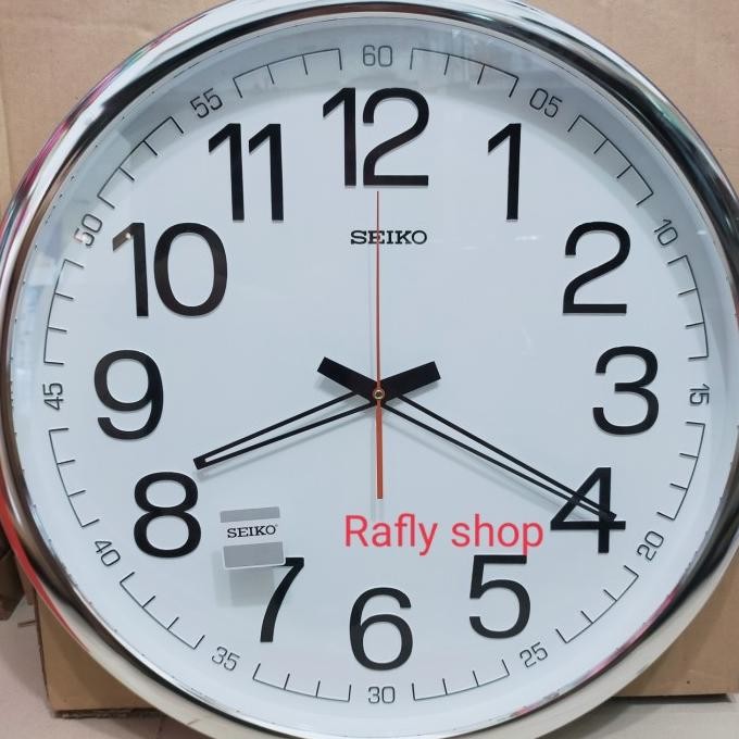 jam dinding Seiko putih besar 50cm