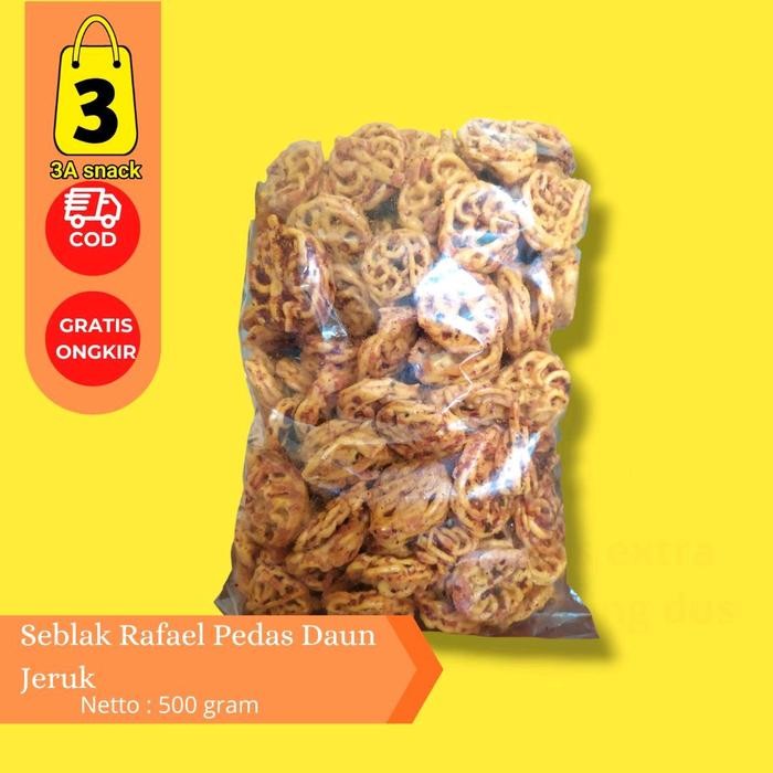 

BIG SALE Seblak kering Rafael 3a snack Viral Pedas, khas daun jeruk 500 gram Cemilan Kering Kerupuk