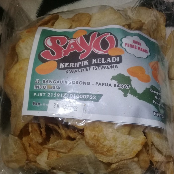 

BERKUALITAS Keripik keladi Papua makanan ringan murah berkualitas SAYO pedas manis