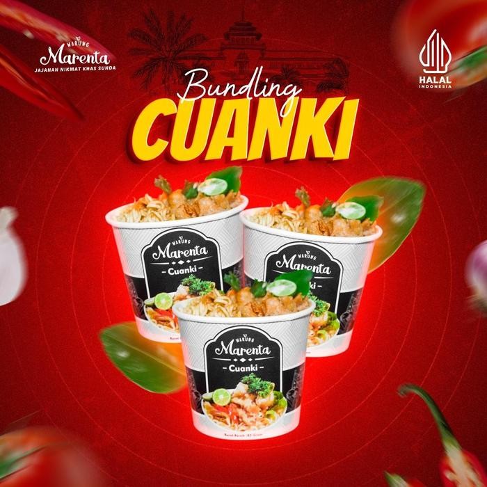 

NEW MARENTA [ 3 PCS ] Cuanki Instan Bandung Pedas Gurih Makanan instan