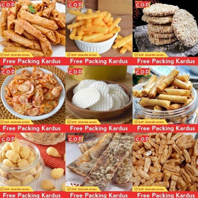 

SALE snack kiloan SERBA 125 gram makanan ringan ASIN PEDAS MANIS GURIH nUg