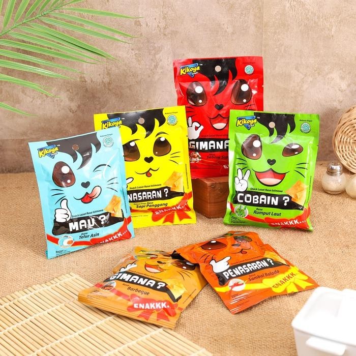 

TERLENGKAP NeW PAKET KIKOYA 30PCS ANEKA RASA Rendah lemak Rendah gula makanan ringan cemilan Snacks
