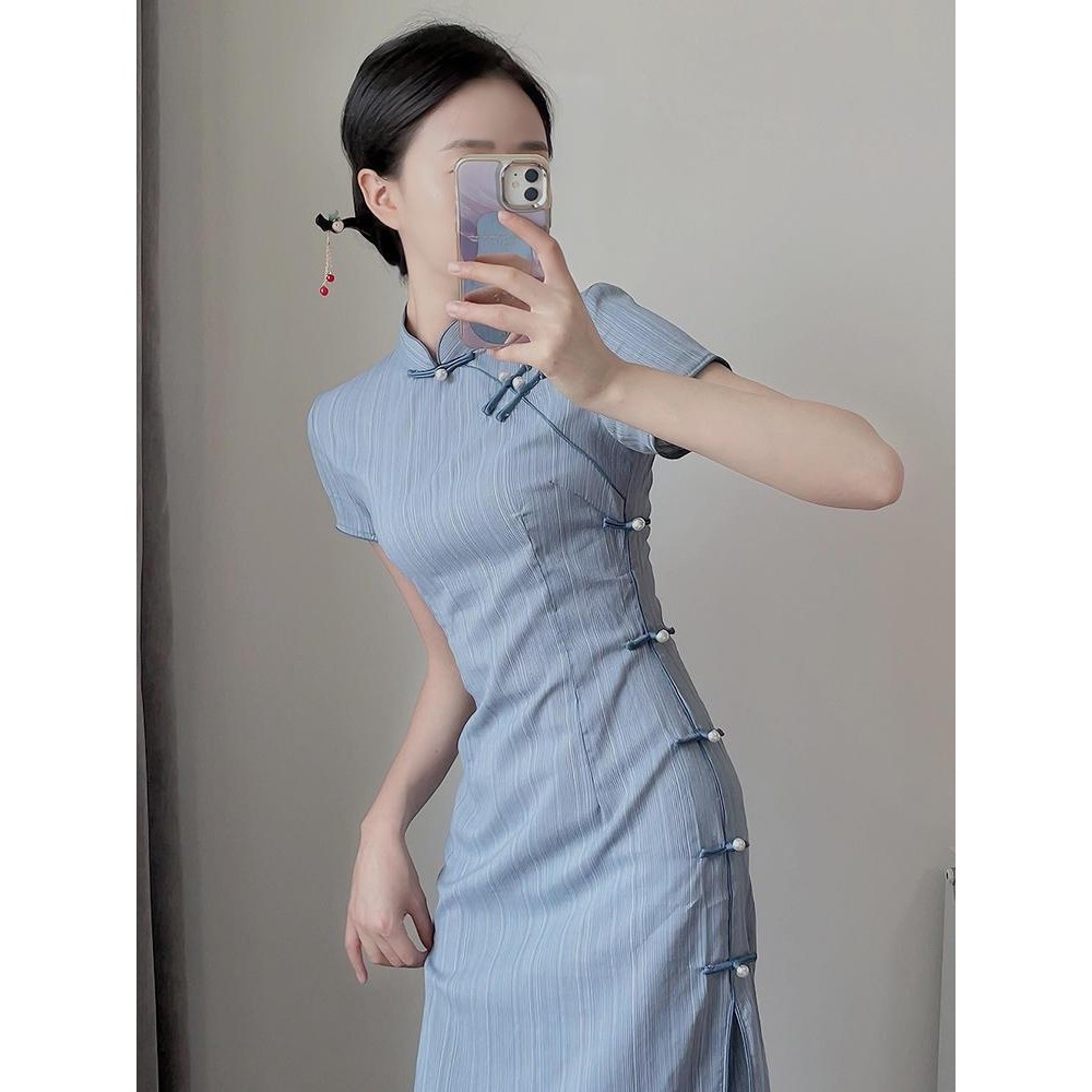 New Chinese Style Republic of China Style Improved Cheongsam Dress Women