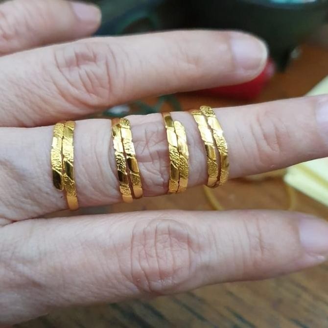 SALE! CINCIN SUSUN 1GR 1 GRAM 1G 24K 24KARAT 24 KARAT 99% EMAS ASLI 1GR GOLD