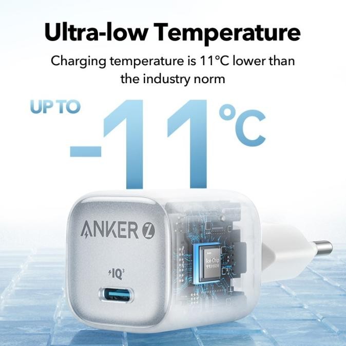 Anker Zolo Gan 30W 20W Adaptor Kepala Charger Iphone 15 Samsung Type C Pd Ice-Cooled Fast Charging -