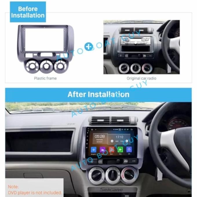 Terjangkau Frame Headunit Jazz Gd3 / City 2003 - 2007 Oem Style Android