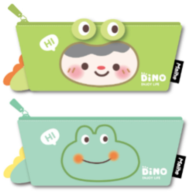 

Gramedia Pettarani - Kako Pencase Trapezoid Little Boy & Dino Green Blue