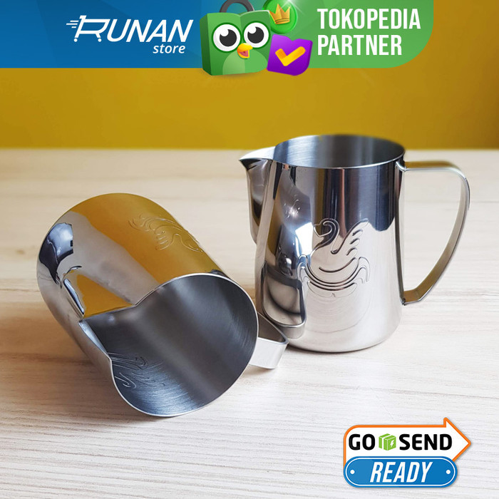 Milk Jug Lancip 600ml - Jug Susu Lancip Barista NOT jibbi jug - White