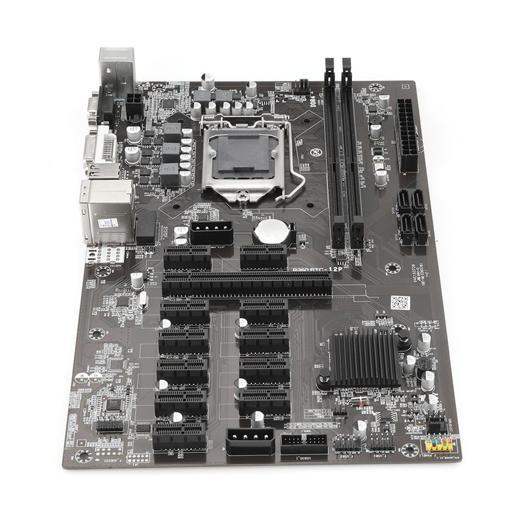 ATC B250-BTC Miner Motherboard LGA 1151 DDR4 Memory 12 x PCI-E 16X Graphics Card Slot SATA3.0 USB3.0
