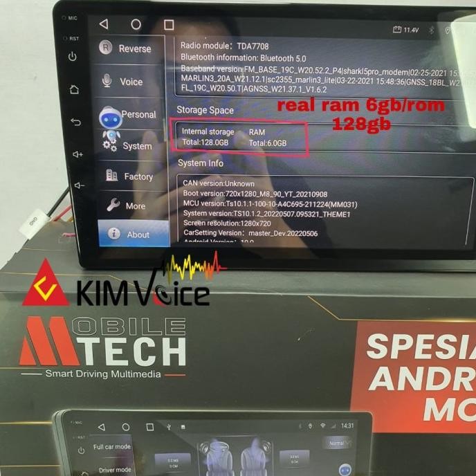 Spesial Head Unit Android Mtech Mm-8803 Bba Ram 6Gb/128Gb Built In Prosesor