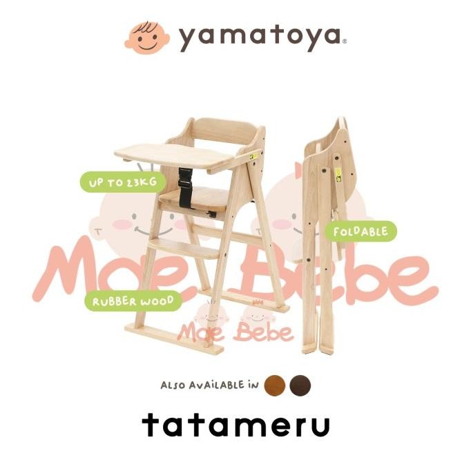 Ready Yamatoya Tatameru Chair Plus Table Highchair Kayu Kursi Makan Anak Dengan Meja