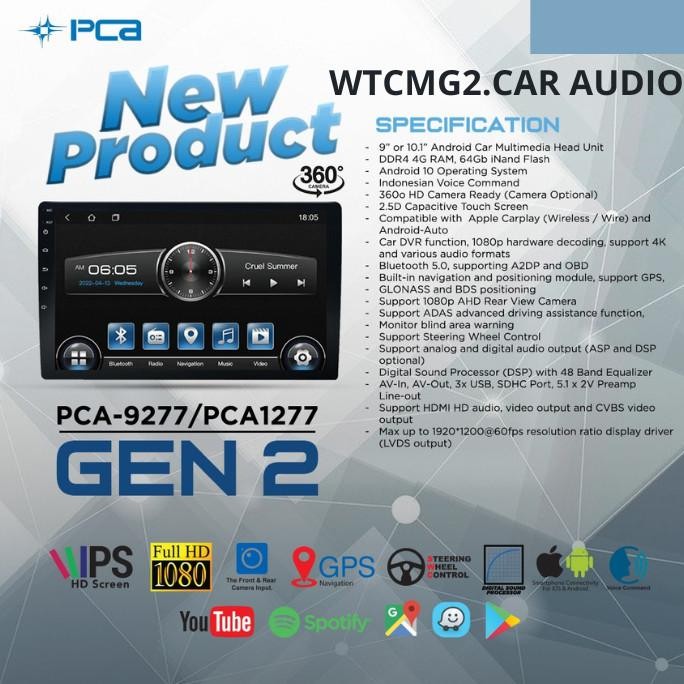 Diskon Head Unit Android Pca Gen 2 Ram 4/64 Gb 9 Dan 10 Inch