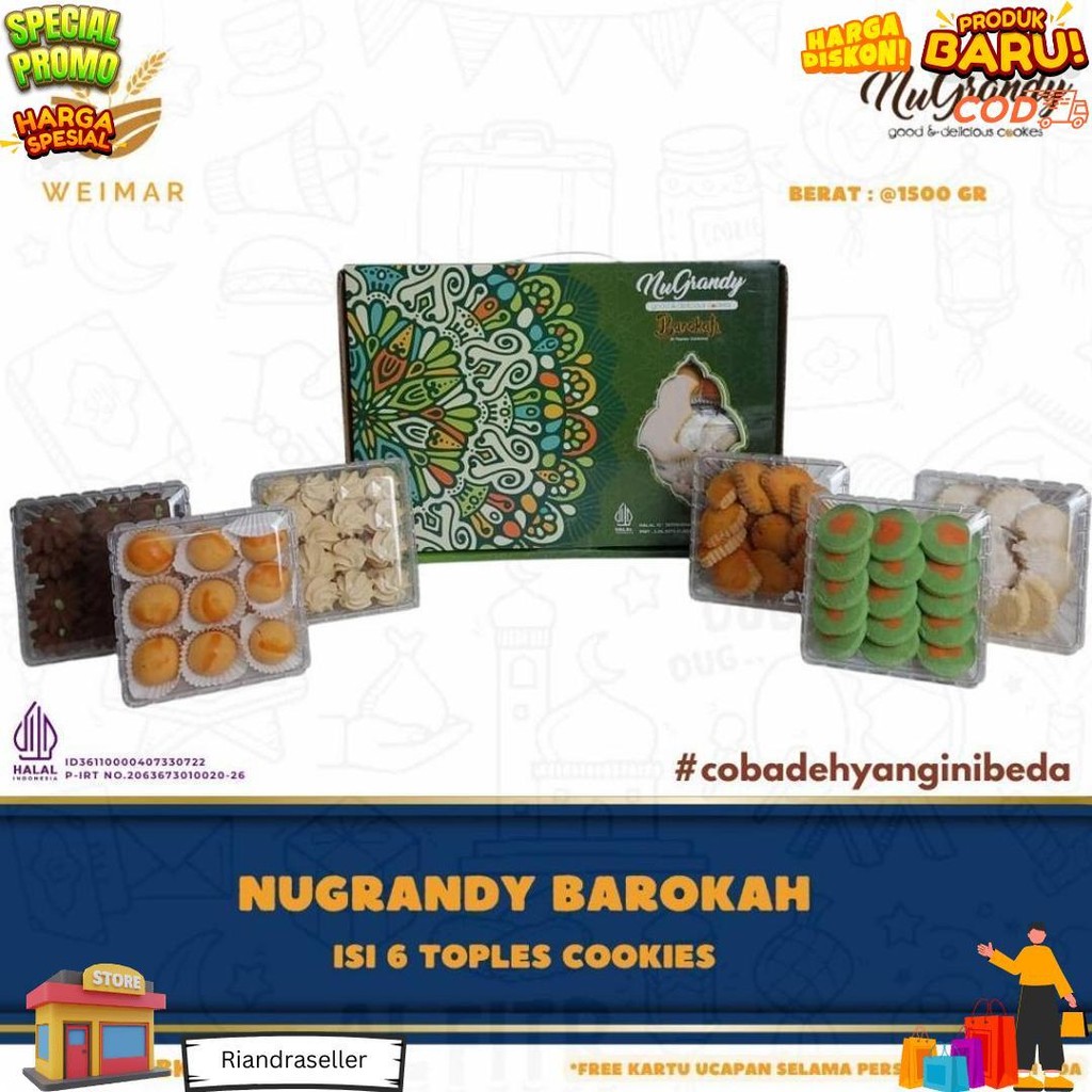 

Nugrandy Barokah - Isi 6 Toples Cookies D Best Seller