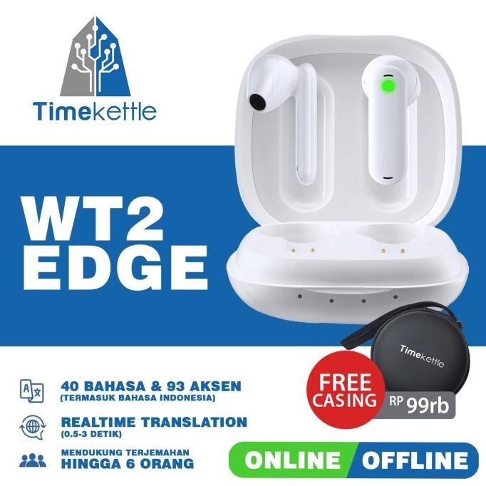 Timekettle Wt2 Edge Online&Offline Translator Alat Penerjamah Bahasa New Stok