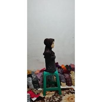 Terbaru>> Hijab Instan Bergo Polos Kerut Leher Jilbab Kerja