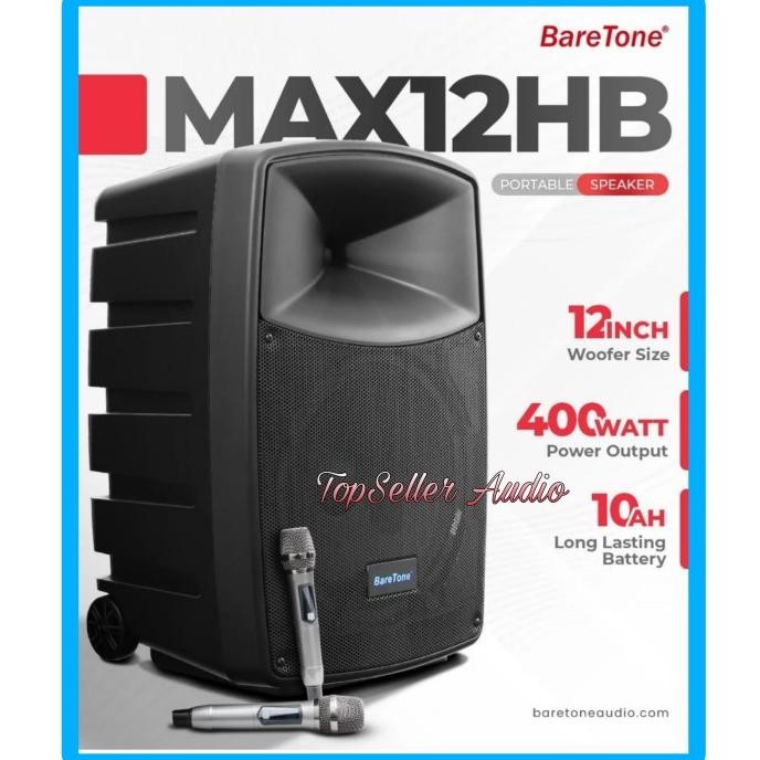 Speaker Aktif Baretone Max12Hb Original Portable Baretone 12 Inch Ori New Stok