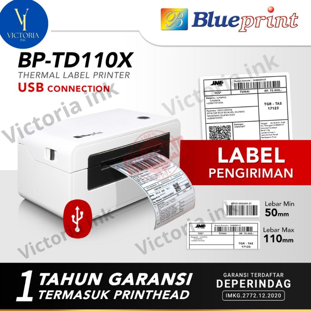 Label Thermal Holder Blueprint Original Bp-Lhk Plastik Eksternal Roll Untuk Printer Bp Td110D Td 110
