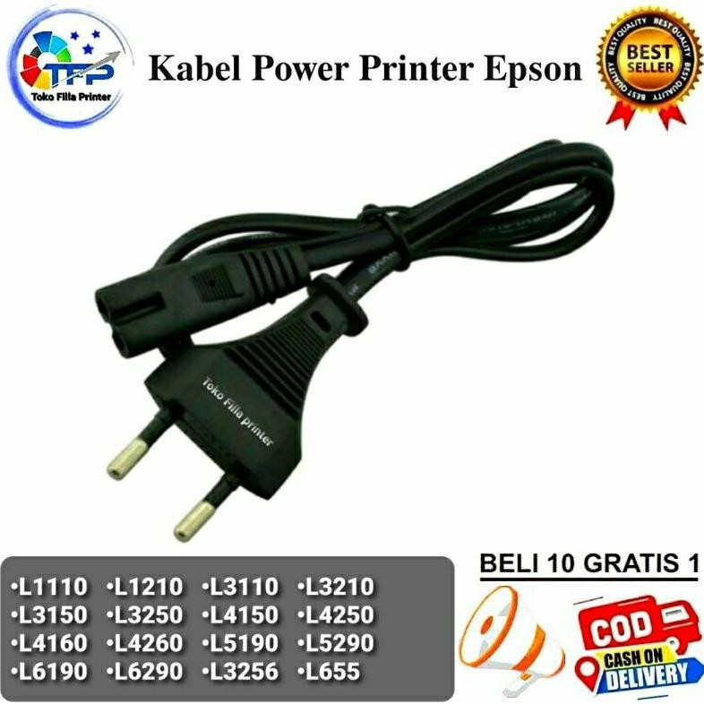 Kabel Power Printer Epson L1110 L1210 L3110 L3210 L3150 L3250 L4150 L4160 L5190 L6190