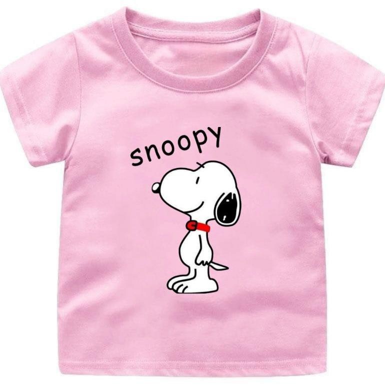 Jojo Baju Kaos Anak Cowok Cewek Gambar Snoopy Usia 1-12Tahun