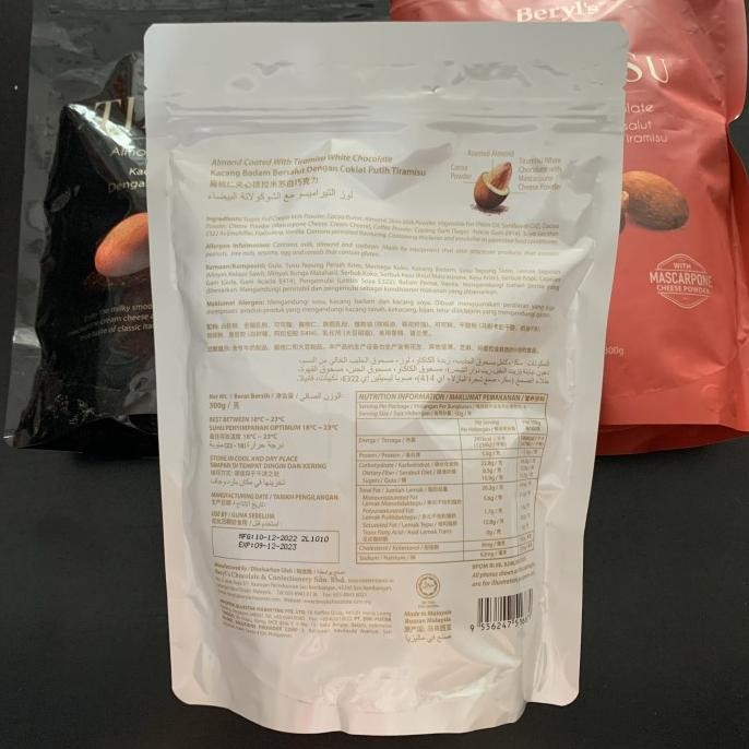 

Terlaris Beryls Classic Tiramisu Almond Chocolate Coklat 300 Gram Ready Stok