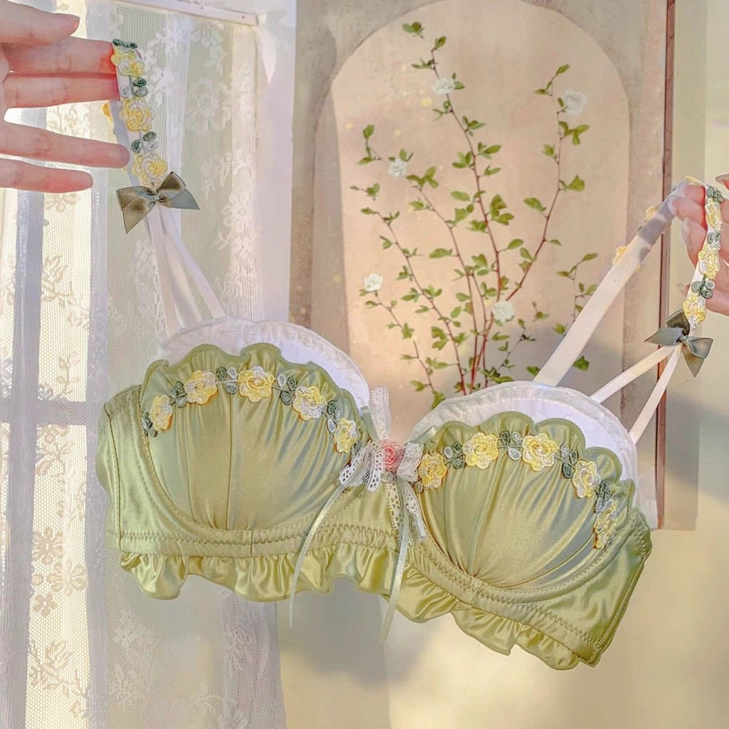 Bra Push Up Setengah Cup, Pakaian Dalam Push Up Payudara Kecil Prancis