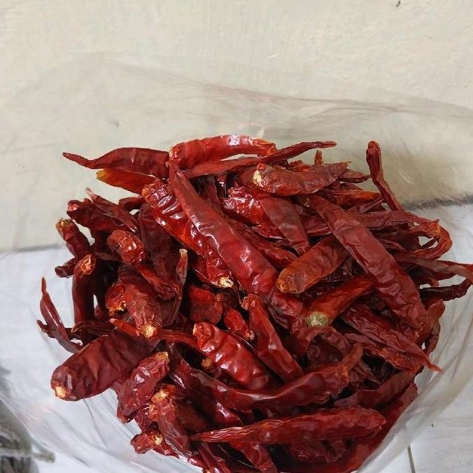 

Terlaris 5Kg Cabe Rawit Teja / Grade' C / Cabe Kering Teja Super Pedas Untuk Bumbu Seblak Dll. 1Bal Isi 5Kg Merah Food Ready Stok