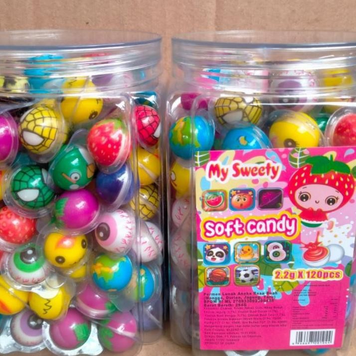 

Gira 1 Tople Permen Ni Ii 120Pc Motif Mata Bu Buah Le Dll Ur 15Cm