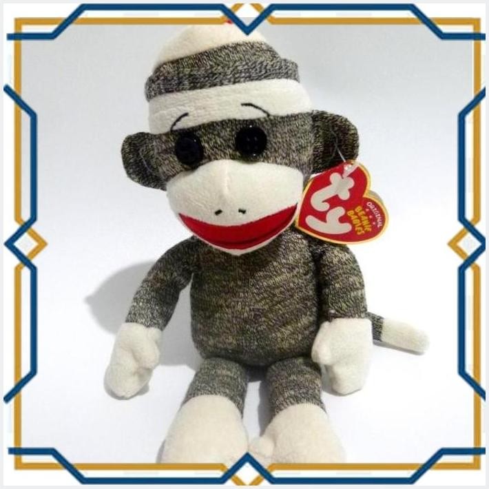 [LIL] BONEKA KERA MONYET SOCKS THE SOCK MONKEY ORIGINAL TY BEANIES