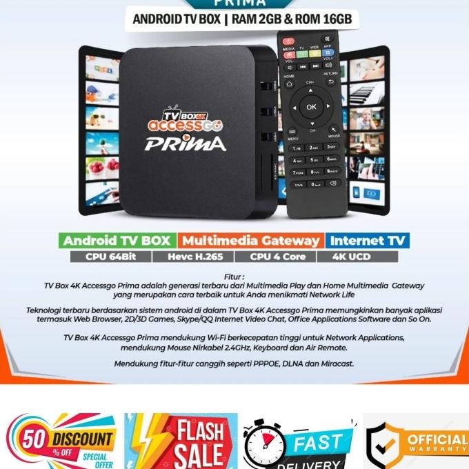 STB ANDROID TV BOX RAM 2GB ORIGINAL ACCESGO