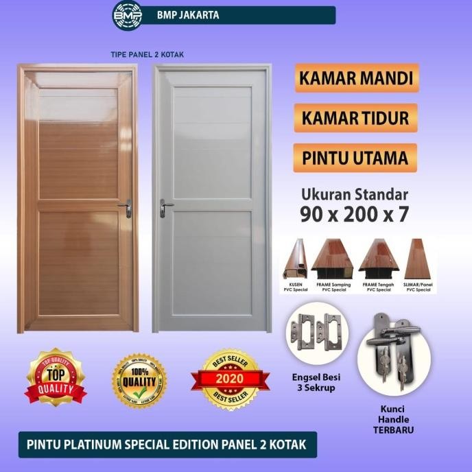 Sale! Pintu PVC Platinum Kamar / Kamar Mandi / 70 x 200 / 80 x 200 / 90x200