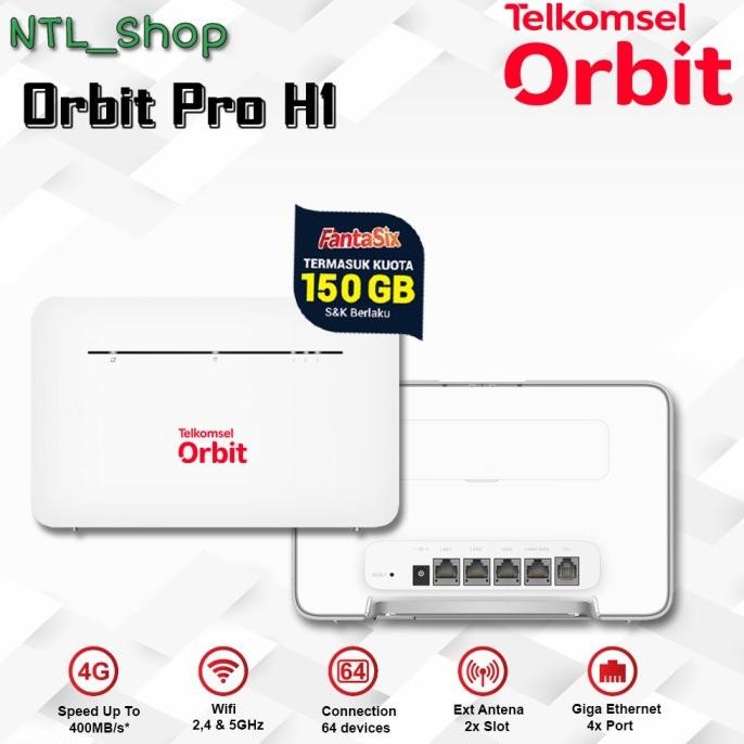 CO Orbit Pro H1 Modem Router WiFi 4G High Speed-Telkomsel Orbit Pro H1 4G