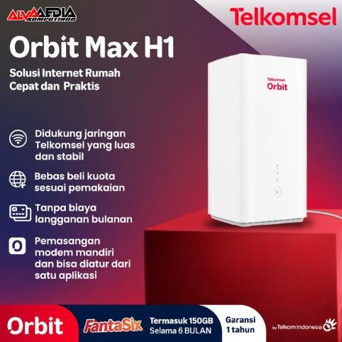 CO Telkomsel Orbit Max H1 Modem 4G Wifi B628-350 Bonus Kuota 150GB