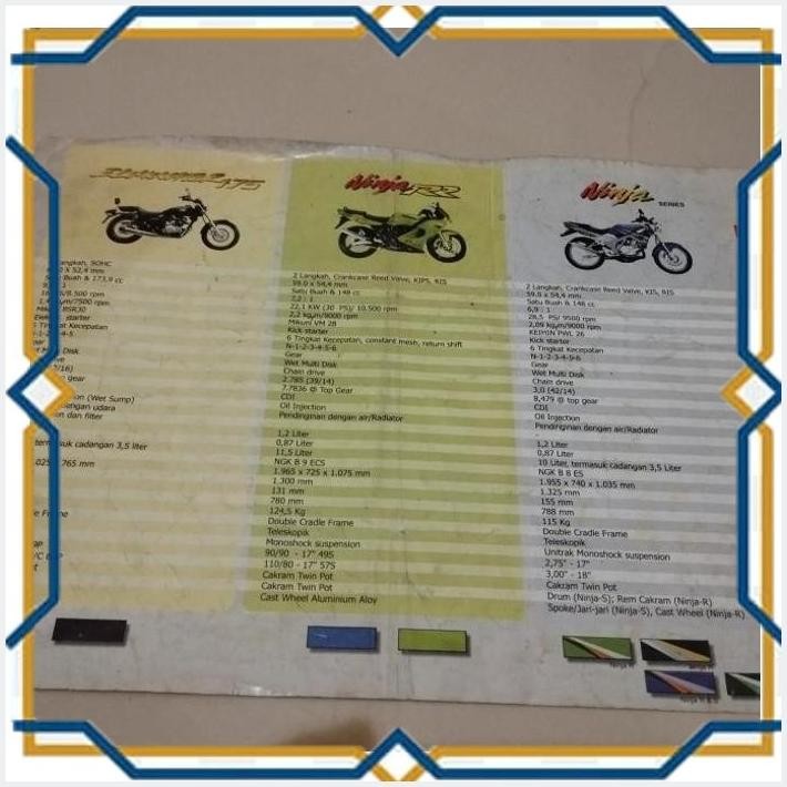 [YON] FS BROSUR SPESIFIKASI KAWASAKI ELIMINATOR, NINJA RR OLD ZX NINJA KIS